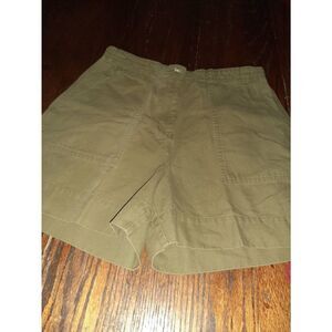 Size 8 Mountain Lake High Rise Brown Cotton Shorts Adjustable Waist with Pockets